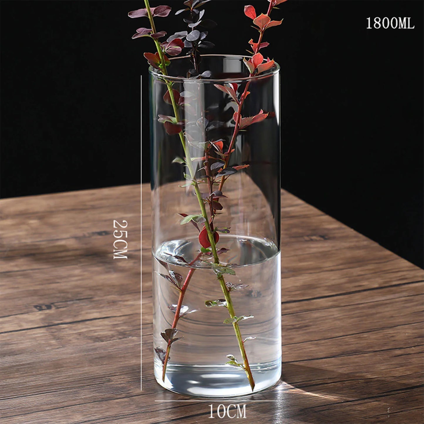 Simplism Glass Hydroponic Vase Modern Small Cylinder Flower Centerpiece Vases Use for Wedding Decor accesorios para jardin