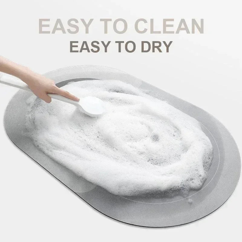 Flower Toilet Bathroom Super Absorbent Shower Floor Doormats Non Slip Entrance Rugs Diatom Mud Carpet for Home Bedroom Decor
