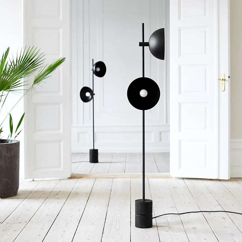 Postmodern designer model room, living room, study, sofa, vertical floor lamp, Nordic bedroom headboard decorative lamp