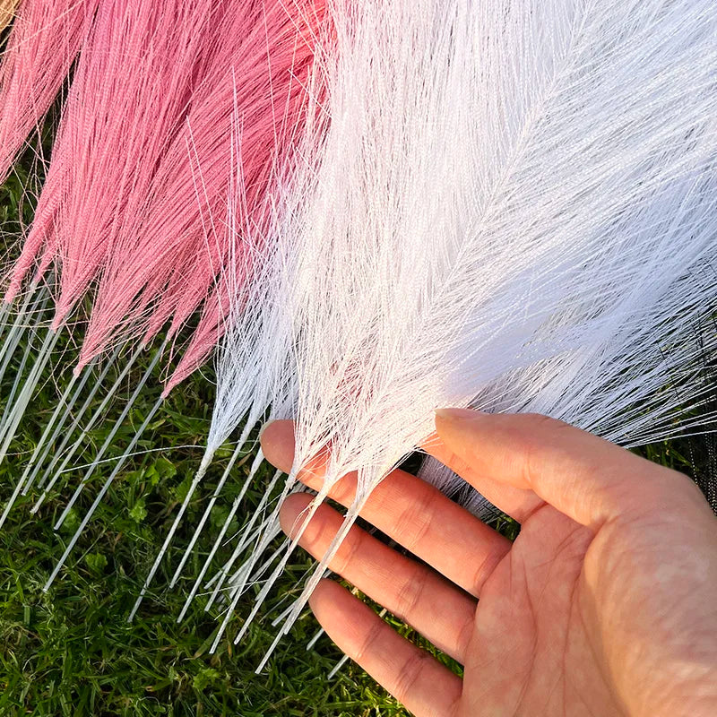 15/30Pcs Artificial Pampas Grass Bouquet Home Living Room Wedding Party Decoration Fake Plant 43cm Dried Flower Reed DIY Vase