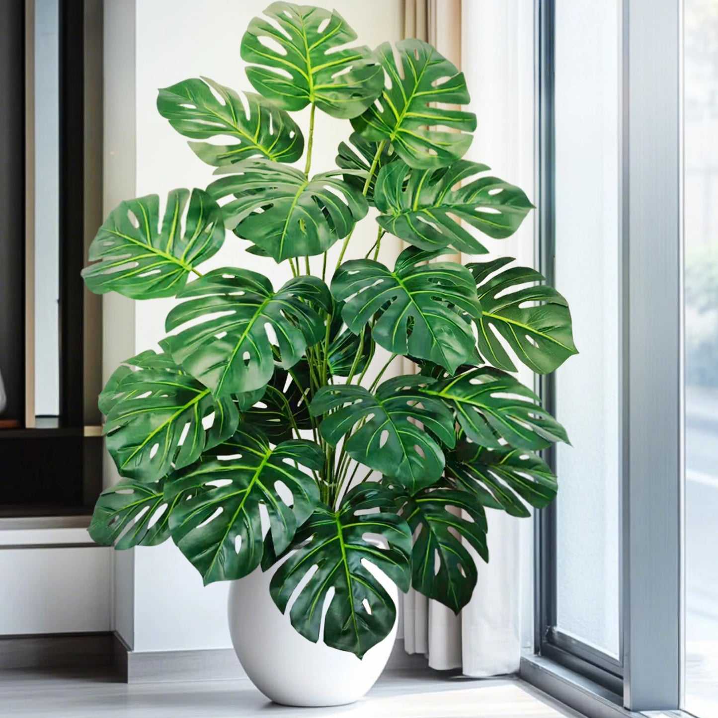 59-103cm/40.5in Artificial Monstera plastic fake plant pot ornamental festival suitable for home office decoration