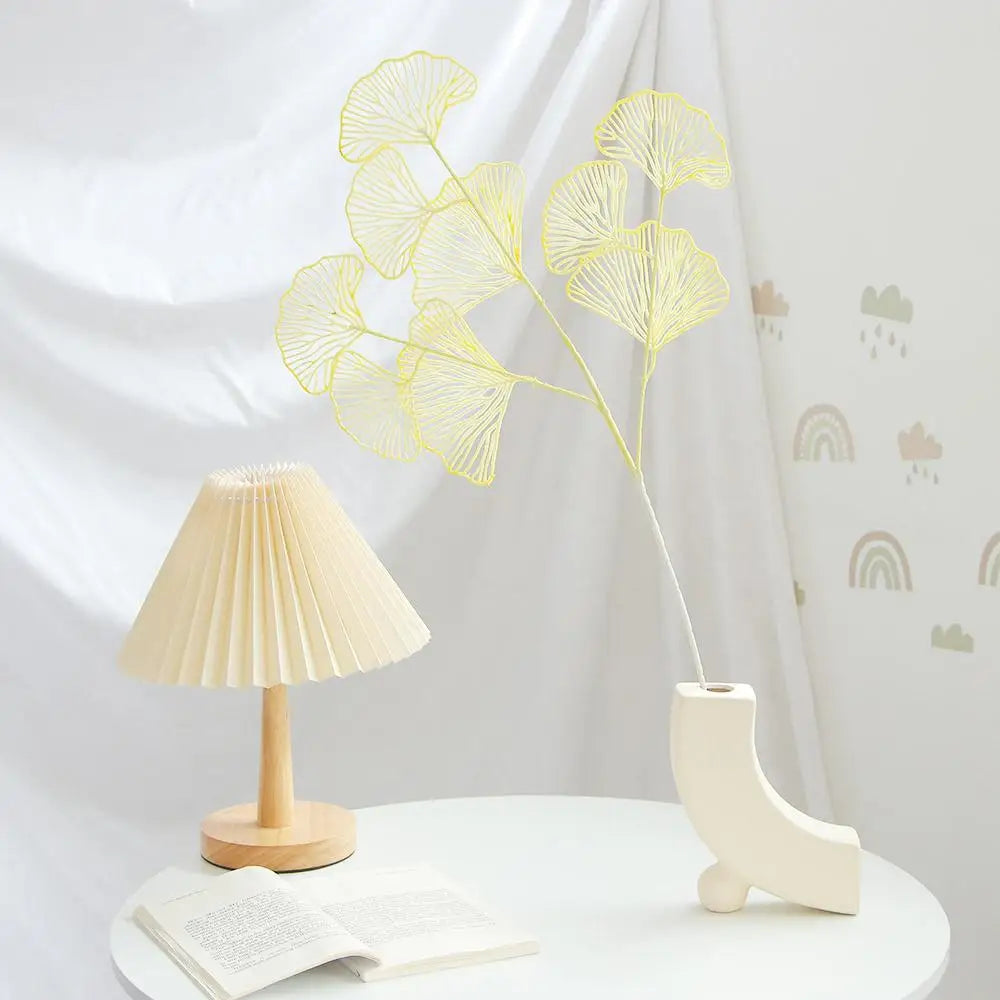 Fake Wedding Ginkgo Leaf Flowers Branch Artificial Ginkgo Leaves Home Shop Decor