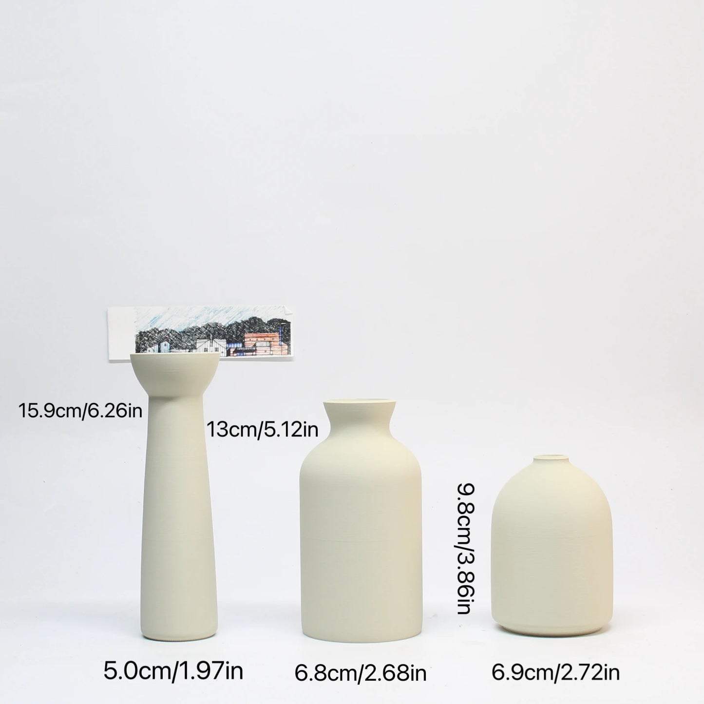 3-Piece Art Vase Set, Bohemian Vase, Office Vase Ornaments, Home Decoration Vase