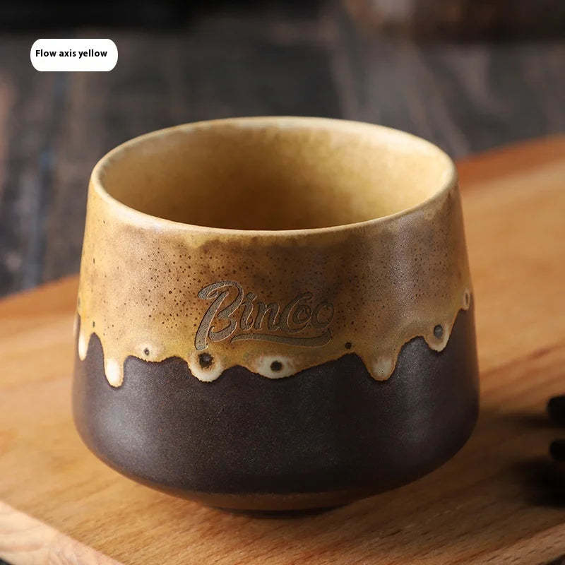 200ML Light Luxury Retro Mugs Ceramic Coffee Cups Handmade Latte & Matcha Kung Fu Tea Cup Retro Japanese Style Ceramic Tea Cup