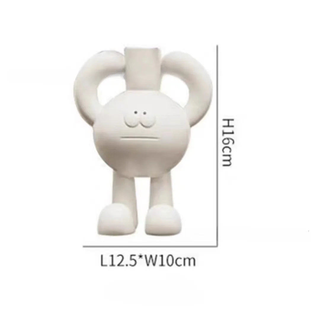 Shaped vase desktop living room dining room ornaments resin vase for children's gifts resin vase for interior decoration.