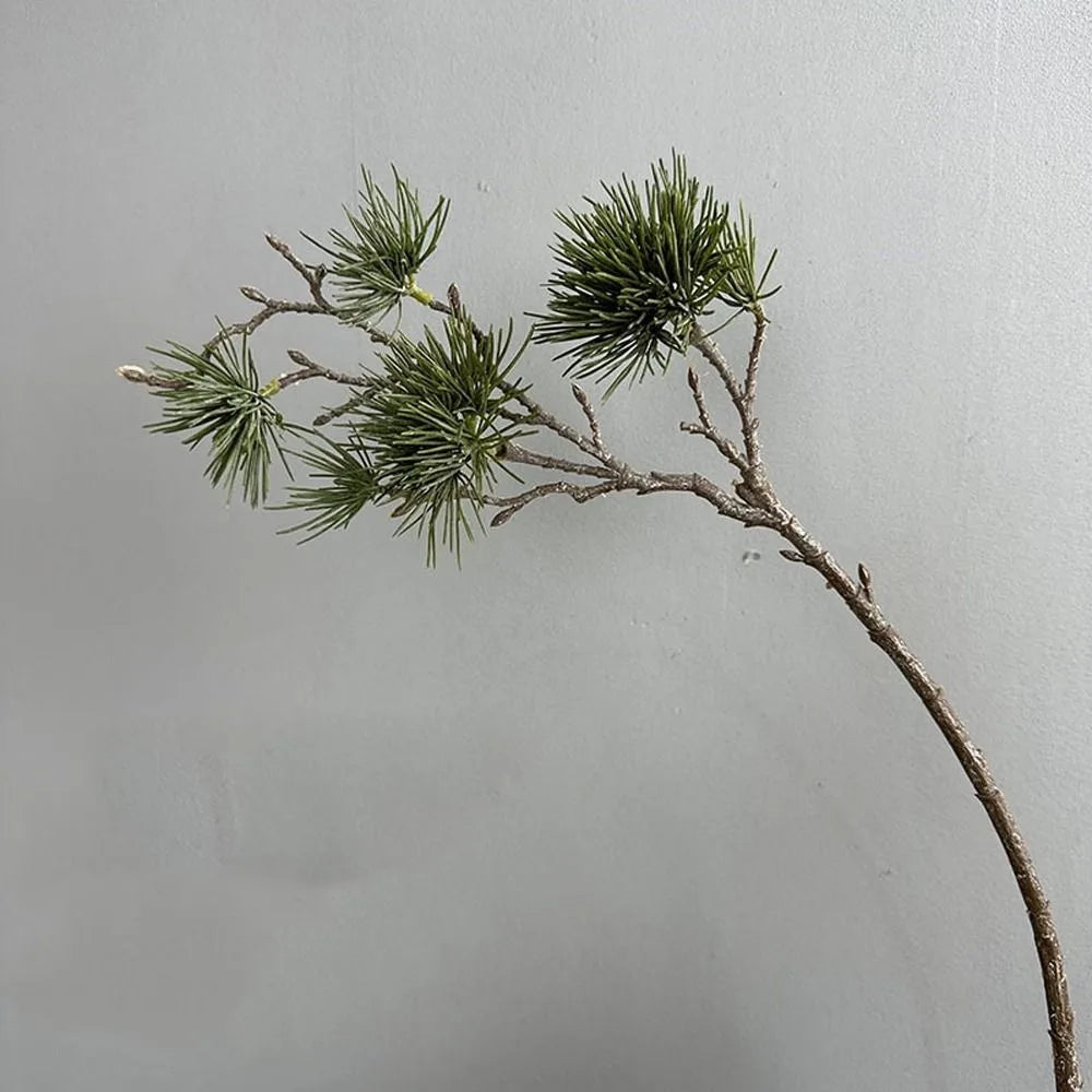 Green Artificial Pine Branch Luxury Realistic Pine Trees Plants Plastic Elegant Fake Plants Holiday Party Wedding