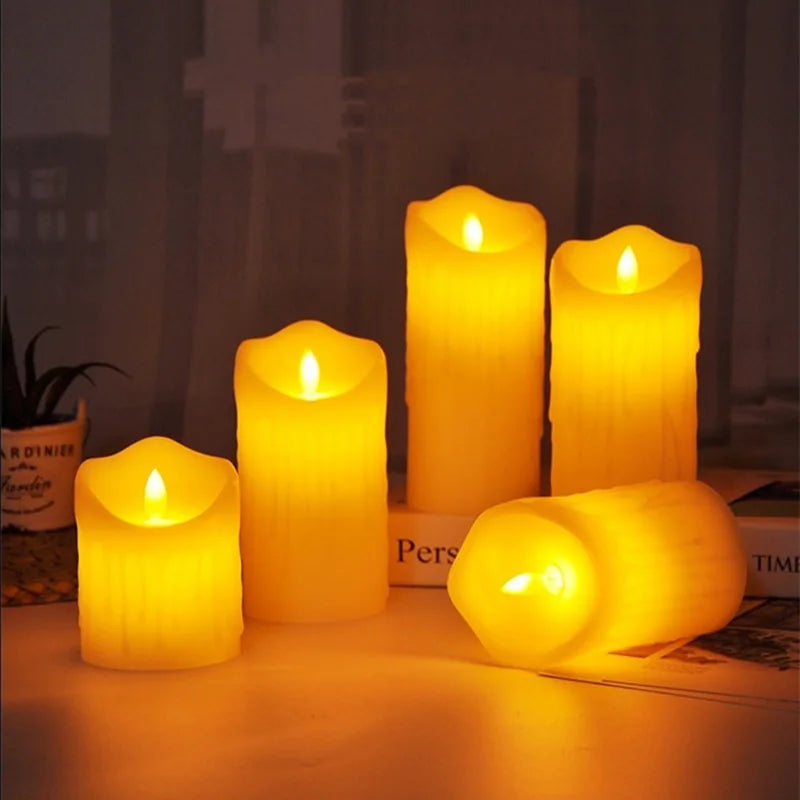 Flameless Flickering Electronic Candles Led Candles Battery Operated Home Decor Accessories for Birthday Hotel Wedding Candle
