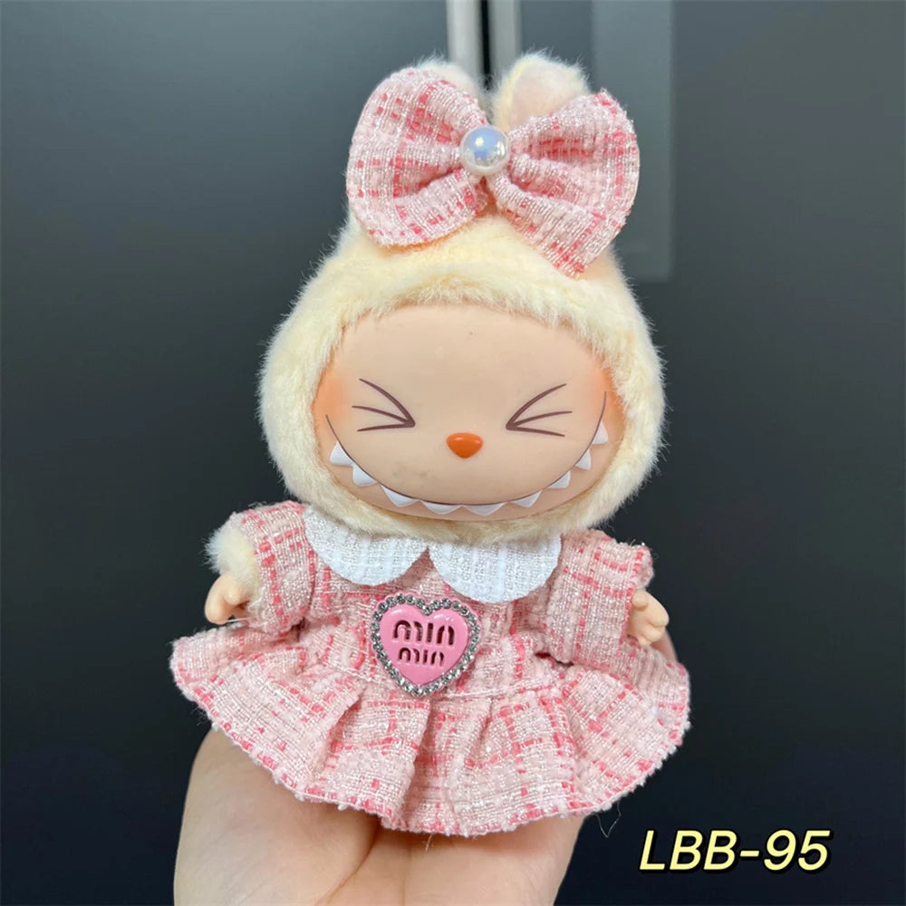 Labubu 17cm Doll Clothing Set Accessories Labubu V1 V2 Mesh Skirt Series Clothing Set
