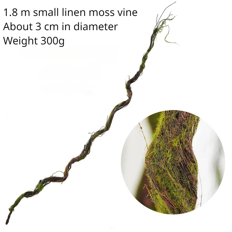 Artificial Wilted Rattan Branches with Moss Fake Ivy Plants for Wall Hanging Gardens Home Indoor Outdoor Desktop Landscaping