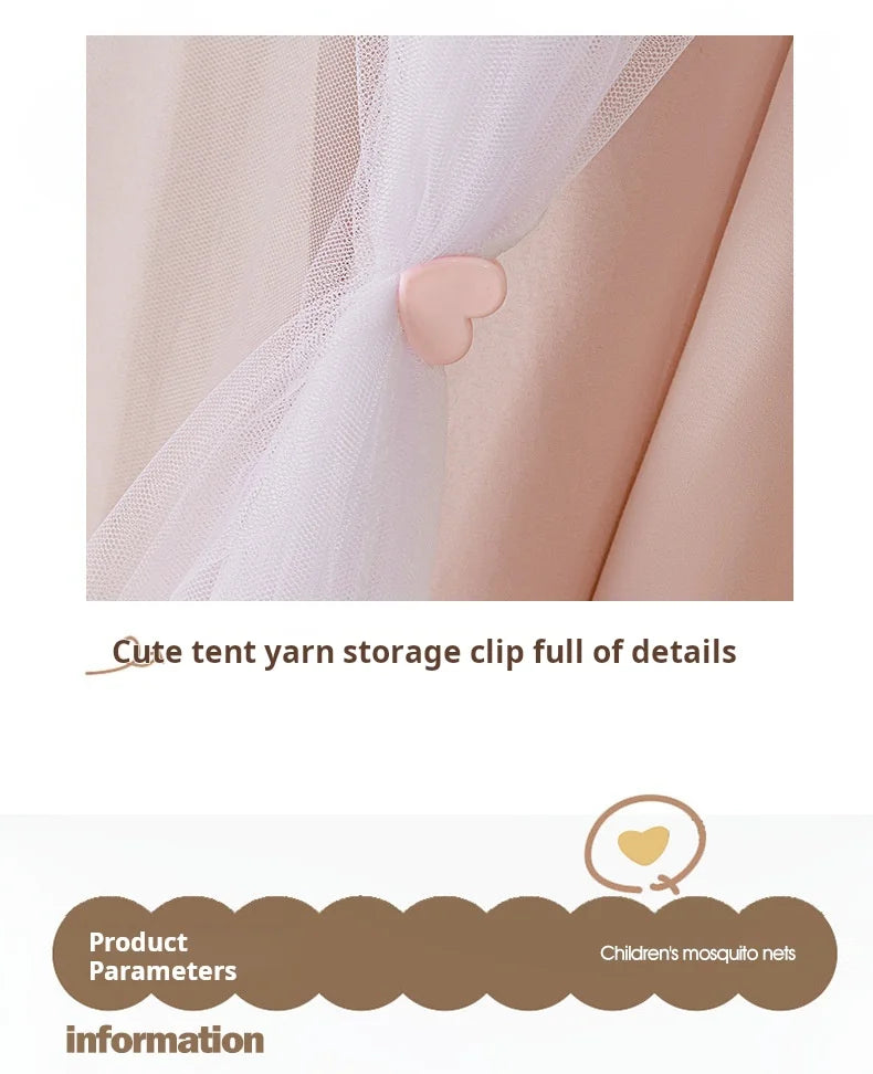 Dome bed curtain children's indoor light-proof bed curtain windproof bedside ceiling blackout double-layer mosquito net curtain