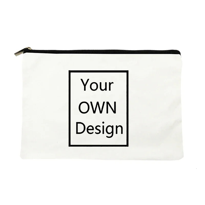 Personal Custom DIY Logo Make Up Pouch Student Pencil Makeup Bags Travel BagsCosmetic Case Toiletries Organizer Ladies Storage