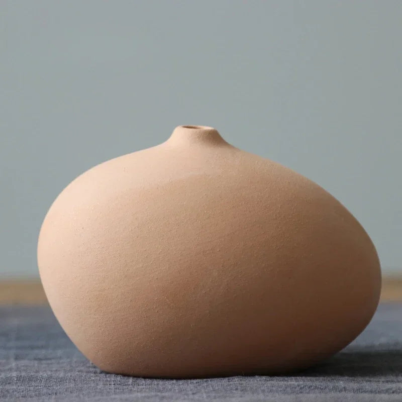 Plain Ceramic Vase Creative and Minimalist Arrangement Nordic Ins Style Decoration Pottery Props for Home Photography Plain Vas