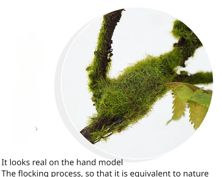 Artificial Wilted Rattan Branches with Moss Fake Ivy Plants for Wall Hanging Gardens Home Indoor Outdoor Desktop Landscaping