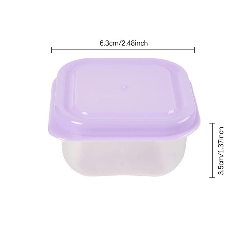 6Pcs Food Storage Container Small Plastic Moisture-proof Containers Mini Kitchen Storage Box with Leakproof Lid Kitchen Accessor