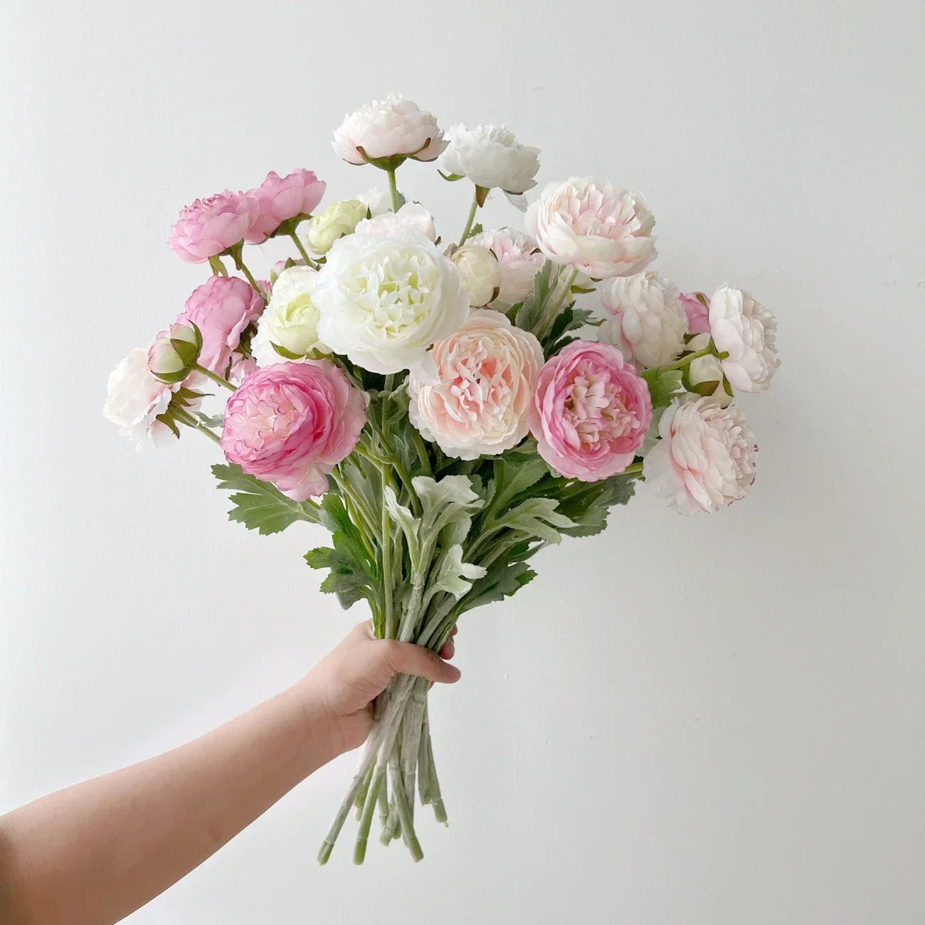 3 Heads Elegant Artificial Flowers Silk Peony Bouquet Home Decor Party Bride Wedding Decorations pink Fake peonies Plants