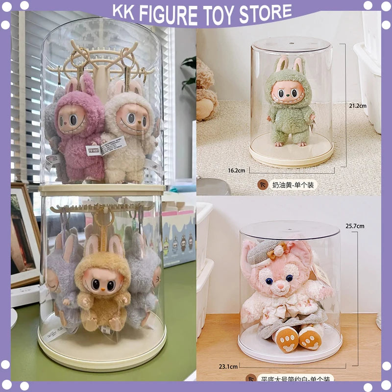 Labubu Pendant Display Box Rotating Transparent Labubu Doll  Storage Blind Box Storage Display Dustproof And Moisture-Proof