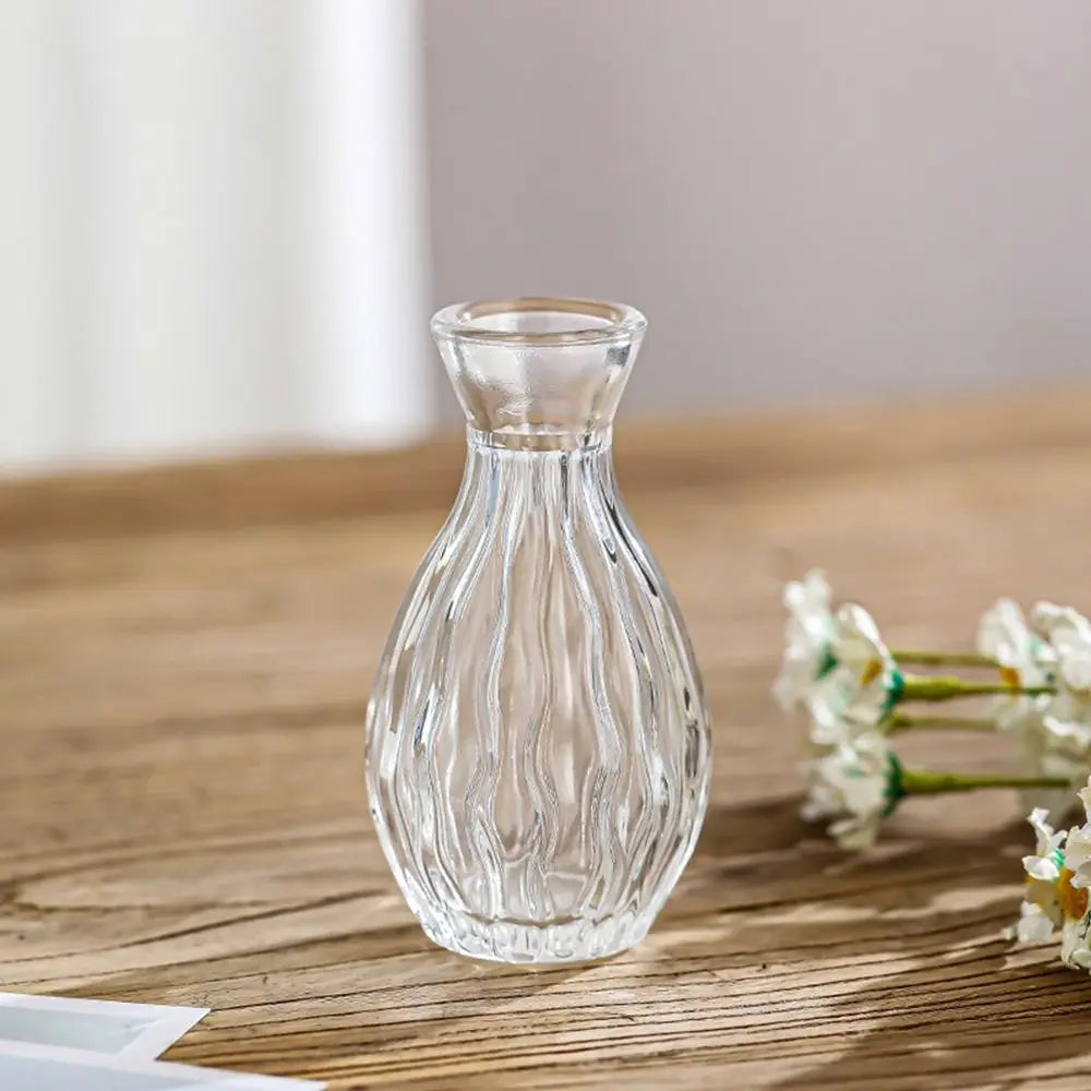Retro Hydroponic Plant Vase Transparent Glass Vase INS Flower Vase Desktop Ornaments Home Decoration Wedding Party Supplies