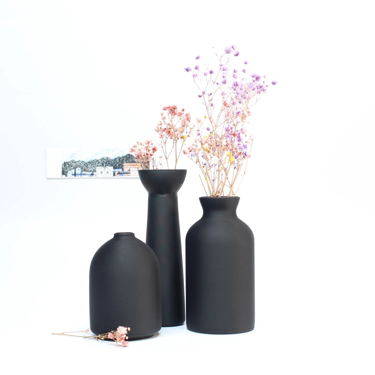 3-Piece Art Vase Set, Bohemian Vase, Office Vase Ornaments, Home Decoration Vase