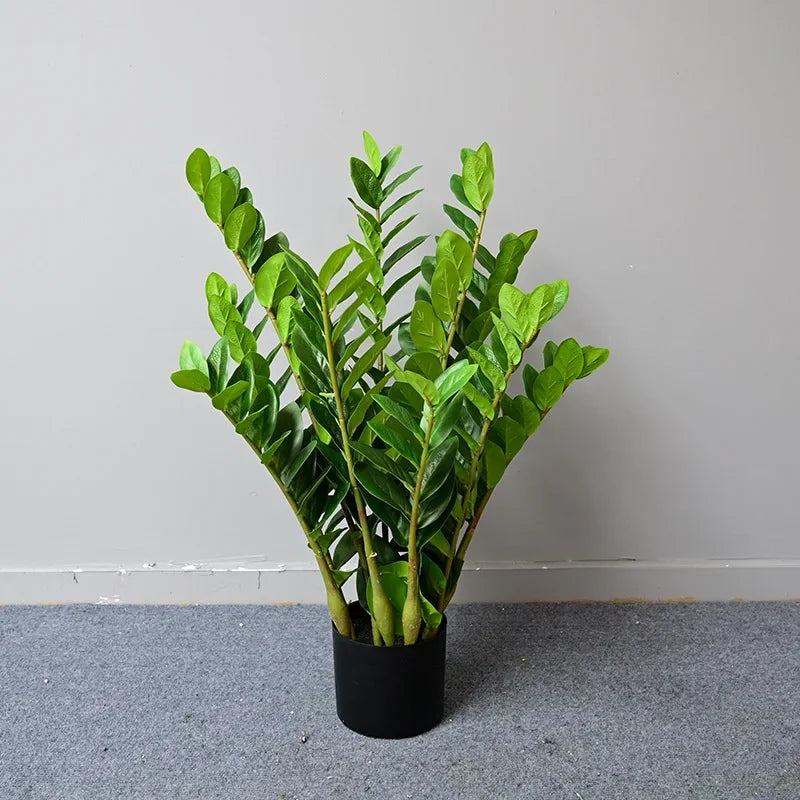 51in Fake Plant Large Artificial Ficus Plants Branches Plastic Fake Leafs Green Banyan Tree For Home Bedroom Garden Shop Decor
