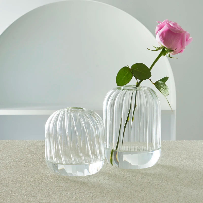 Transparent Vase Modern Home Decor Vase Decoration Home Wedding Clear Glass Vase Nordic Vases Set Hydroponic Vase