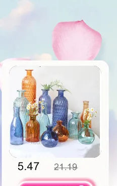 Glass Vase Living Room Decoration Small Fresh Flower Vases For Homes Table Bedroom Decor Modern Terrarium Home Accessories