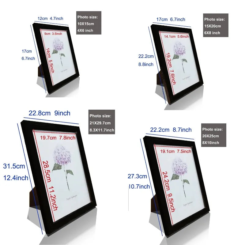 1Pcs Wooden Photo Frames For Picture Wall 10X15 15X20 20X25 A4 Pictures Frame Stand For Pictures Certificate Commemorative Gift