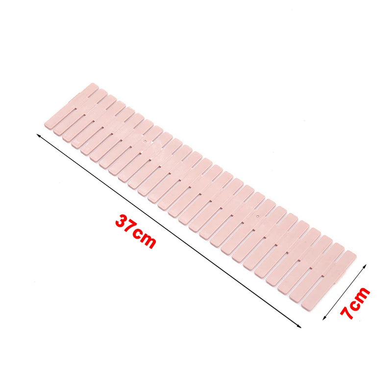 4 Pcs DIY Adjustable Storage Partition Board Plastic Drawer Divider Combination Partition Board Space-saving Cabinet Organizer