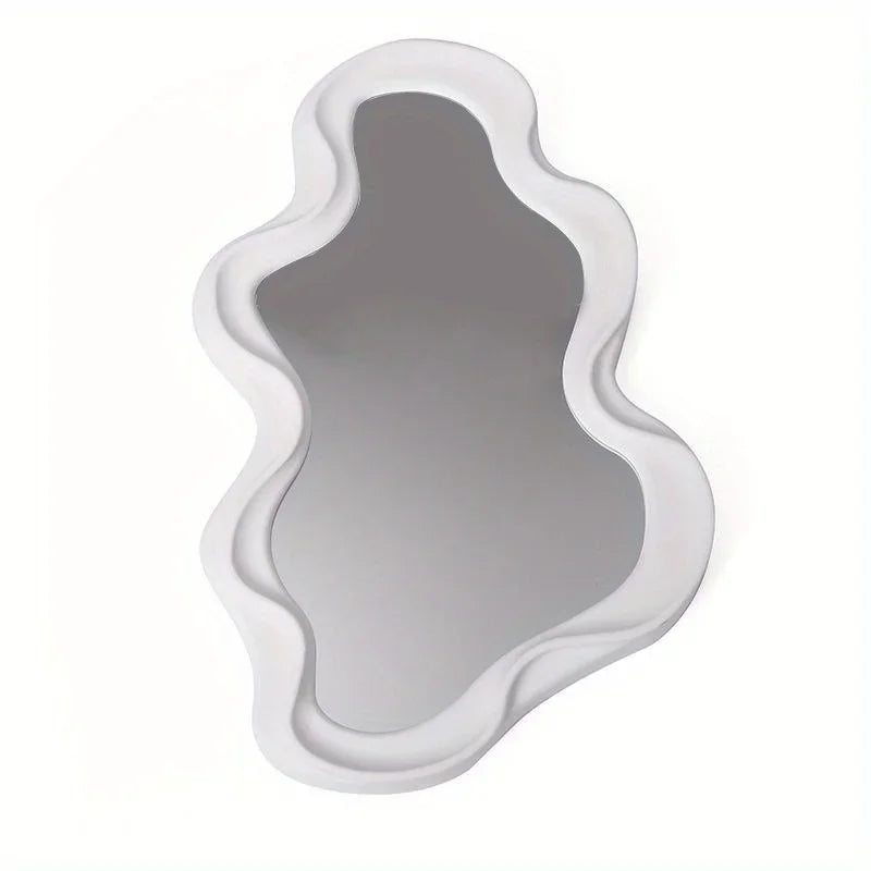Cloud Shaped Desktop Vertical Makeup Mirror Student Dormitory Bathroom Wall Mounted Mirror Bedroom Living Room Home Decoration