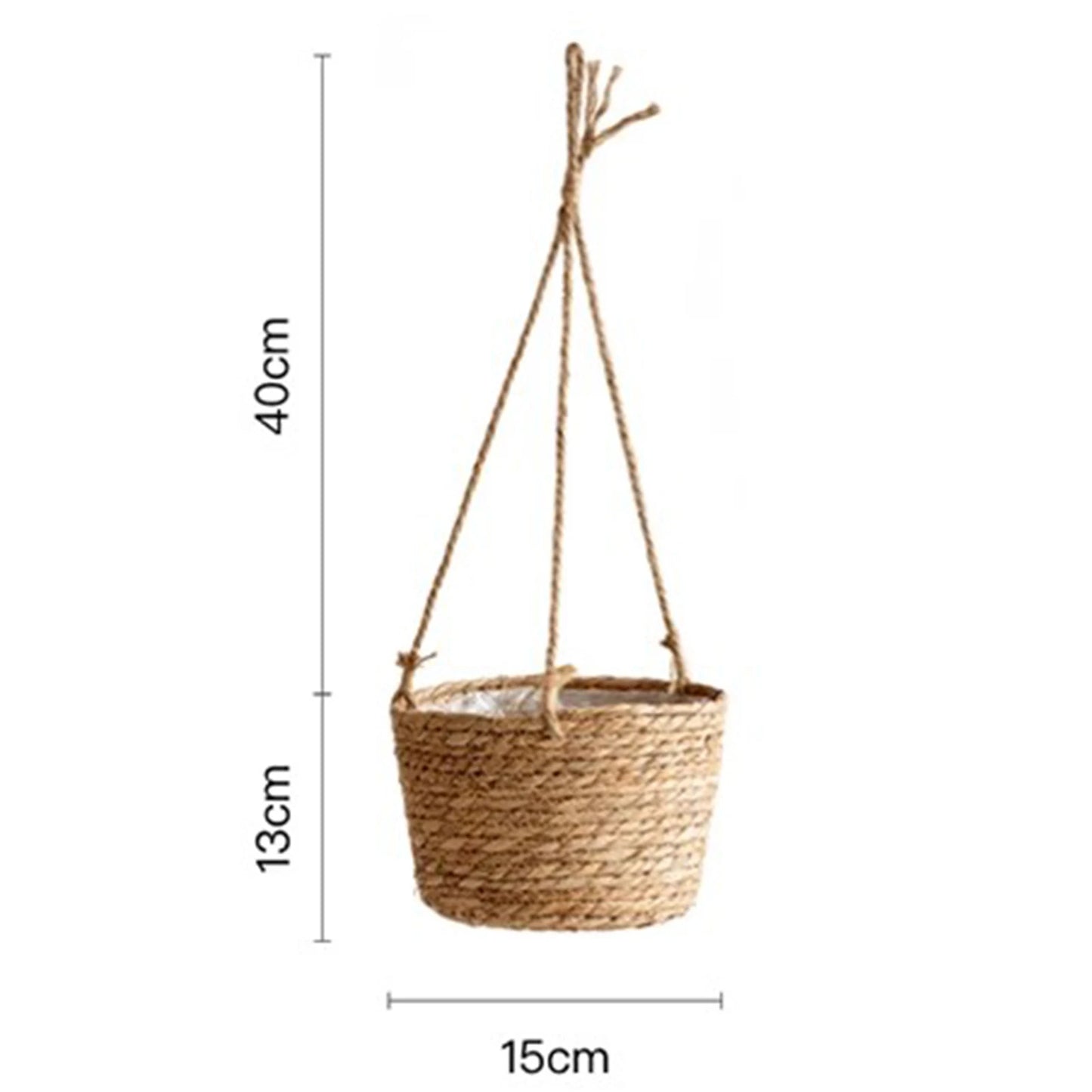 Hanging Woven Planter Basket Large Capacity and Portable Basket Fine Craftsmanship Burr-free Basket