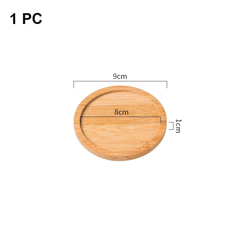 Wooden Soap Dispenser Tray Multi Bamboo Multi Shape Wooden Holder Pot Tray Home Decor Garden Supplies  Photography Props Coaster