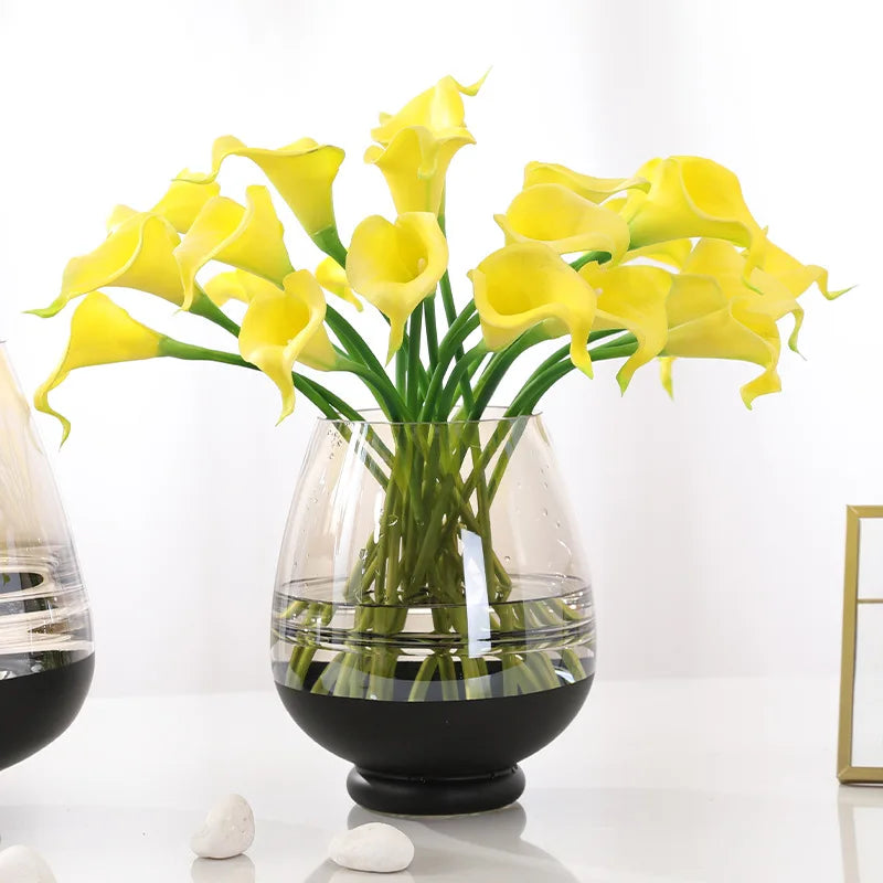 10/5Pcs Fake Calla Lily Artificial Flower Decorations for Home 37cm Flower Wedding Bridesmaids Bouquet