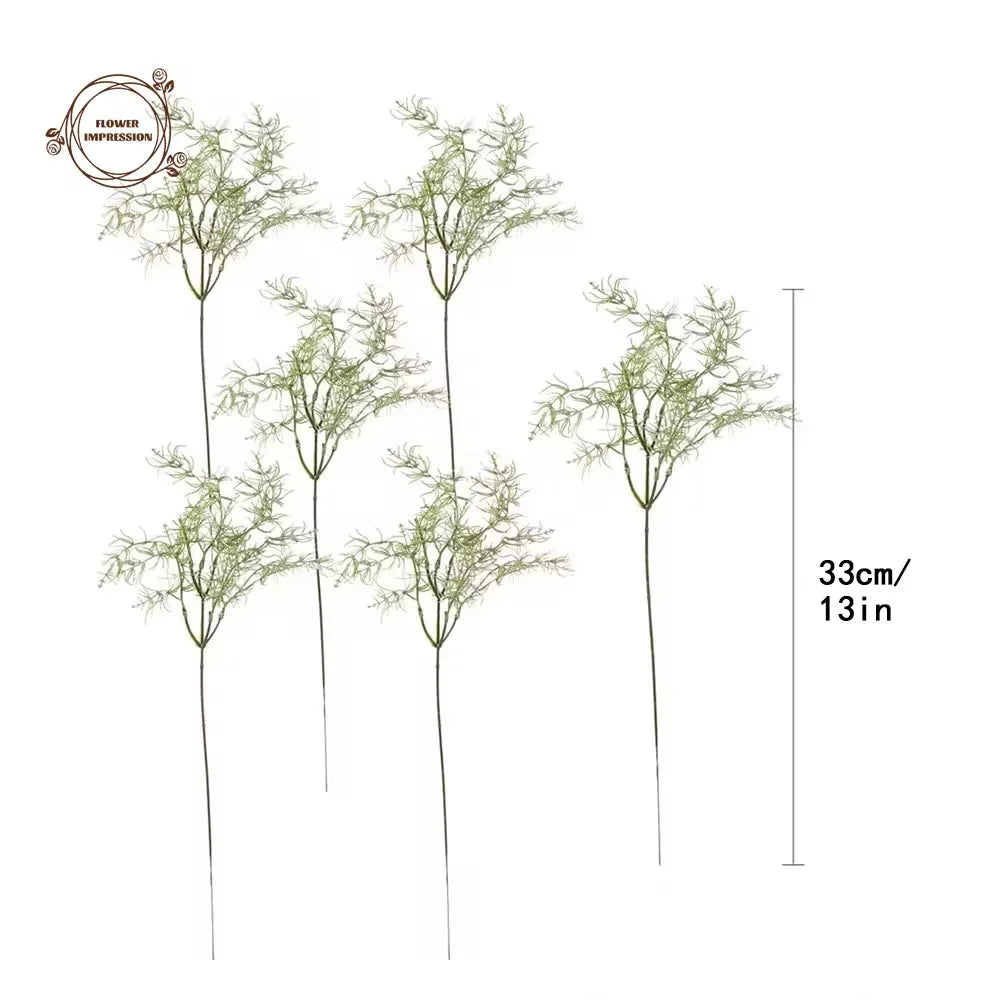 10/15PCS Artificial Plants Ferns Rosemary Stem Fake Green Plants Shrubs Rustic Farmhouse Outdoor UV Resistant Garden Plants ﻿