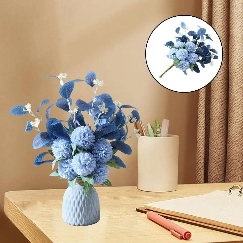 Artificial Flowers Bouquet Hydrangea Fake Flowers Chrysanthemum Silk Flowers Artificial for Decoration Flower Centerpieces