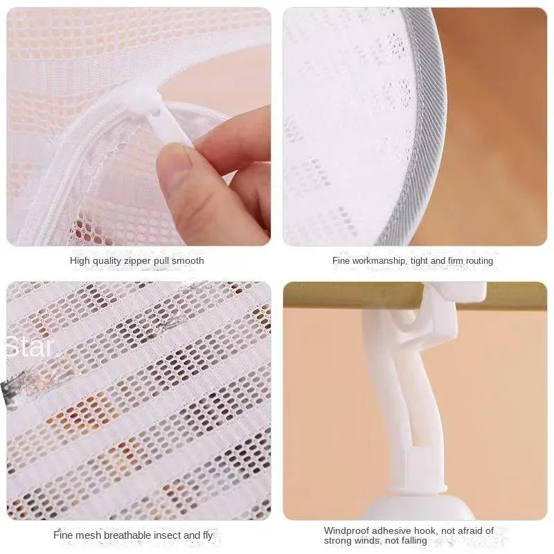 3 Tier Portable Mesh Clothes Hanging Dryer Folded Herb Rack for Buds Fruits Hydroponics Flowers Vegetables Fish Clothes Doll