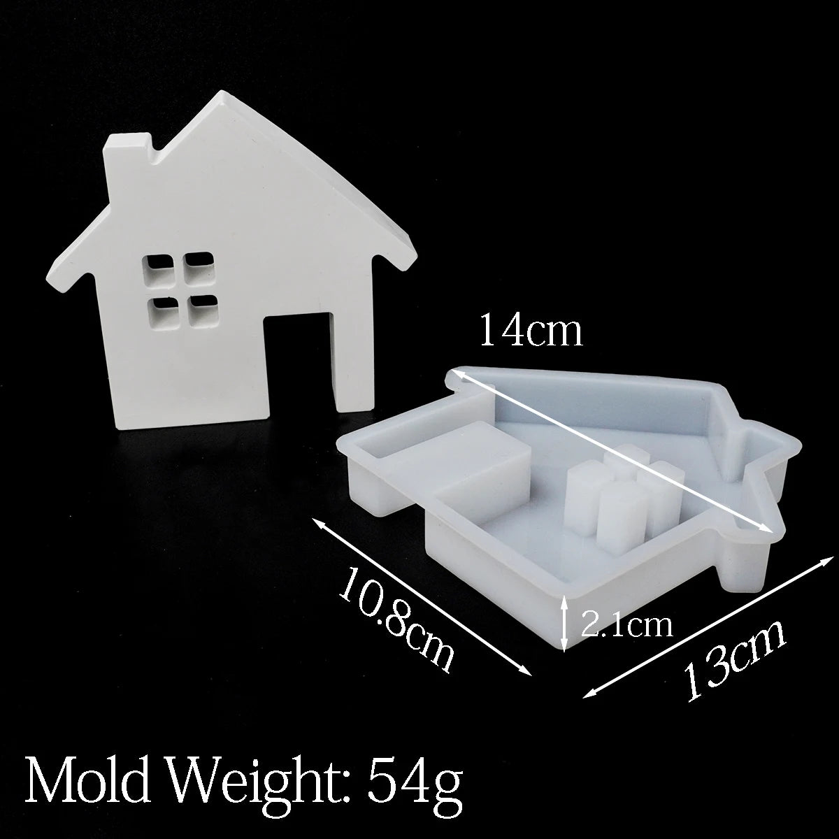 DIY House Shape Silicone Mould Handmade Heart House Plaster Candle Casting Molds Windows House Room Warm Decoration Crafts Gifts