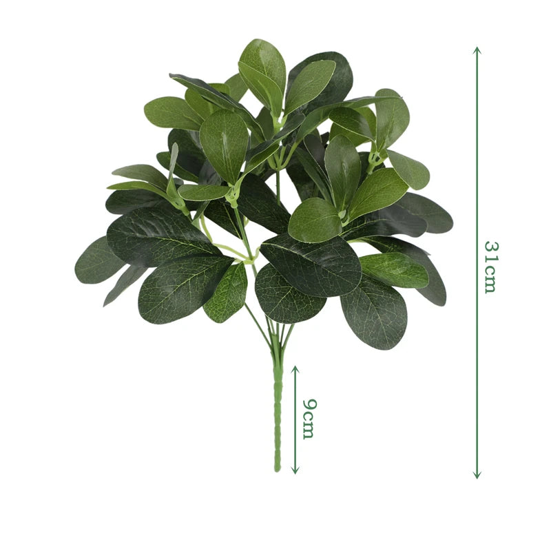 1pc, 13in Artificial Plant, Fake Leaves With Stem, Fake Plant, LivingRoom Hotel Window Office Decoration,Home Decor, Room Decor