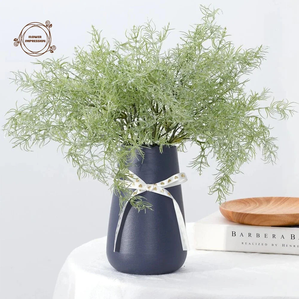 10/15PCS Artificial Plants Ferns Rosemary Stem Fake Green Plants Shrubs Rustic Farmhouse Outdoor UV Resistant Garden Plants ﻿