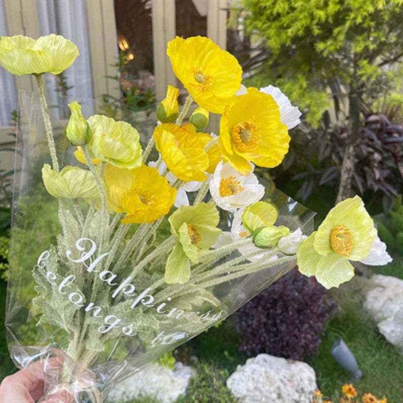 High Quality Beautiful Artificial Poppy Silk Flowers Fake Flower for Home Wedding Salon Party Luxury Decoration