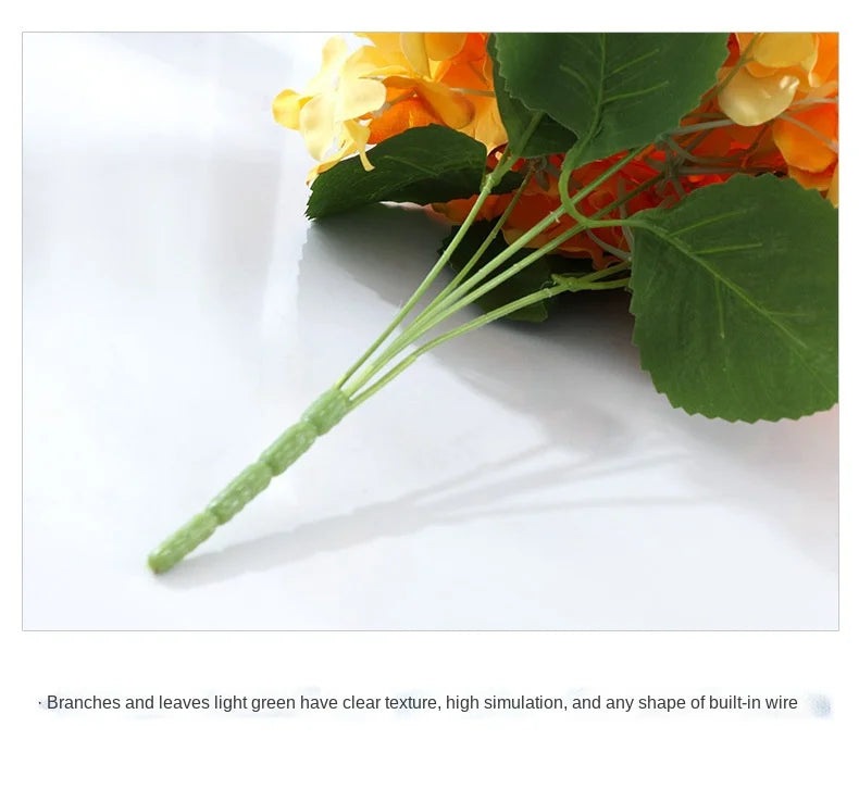 Simulation Mallorca Artificial Flower Big 5 Hydrangea Silk Cloth Home Living Room Table Decoration Wedding Fake Flower Blue