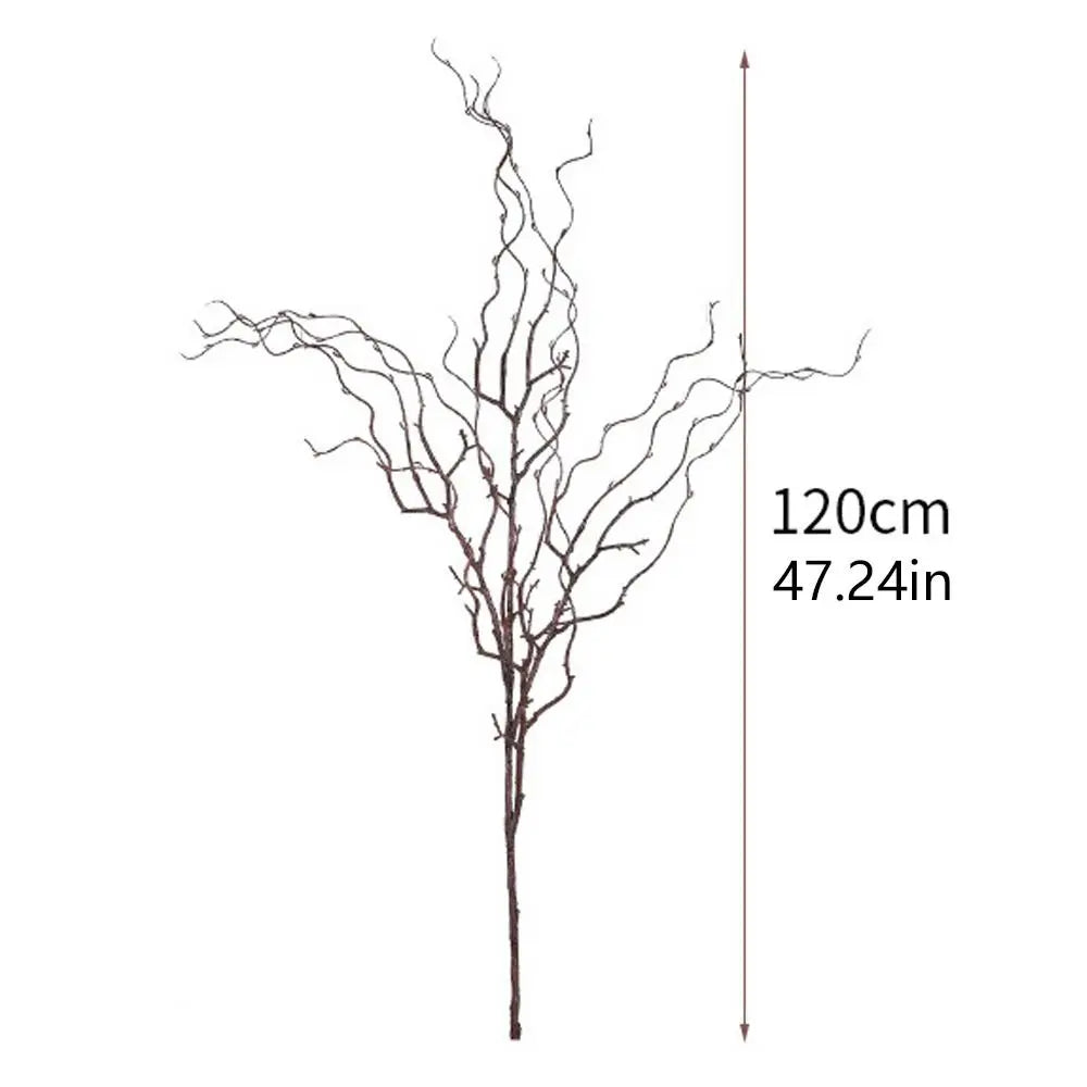 120cm Artificial Willow Deadwood Plastic Luxury Simulation Tree Branch Realistic Elegant Fake Plant Living Room Decor