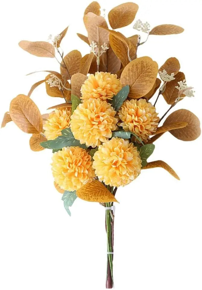 Artificial Flowers Bouquet Hydrangea Fake Flowers Chrysanthemum Silk Flowers Artificial for Decoration Flower Centerpieces