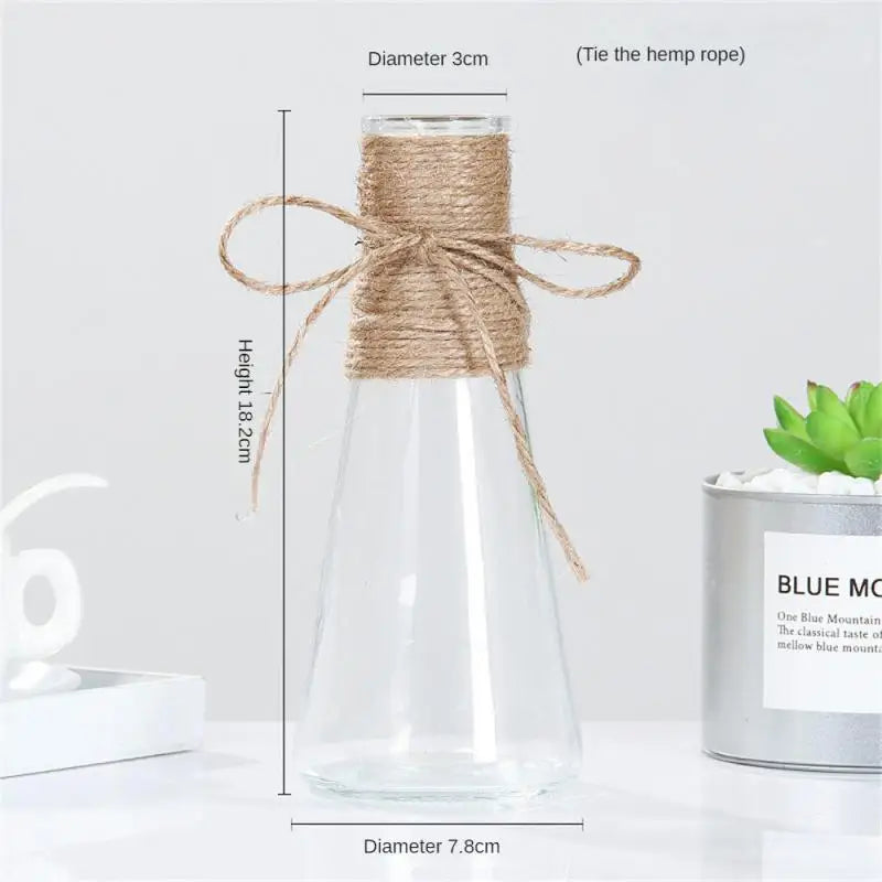 Glass Vase Thickened And Wear Resistant High Quality Thickened Glass Home Decoration Flower Ornaments Flanging Design Circular