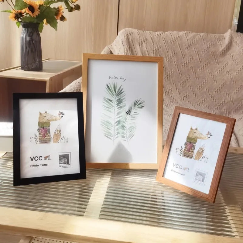 1Pcs Wooden Photo Frames For Picture Wall 10X15 15X20 20X25 A4 Pictures Frame Stand For Pictures Certificate Commemorative Gift