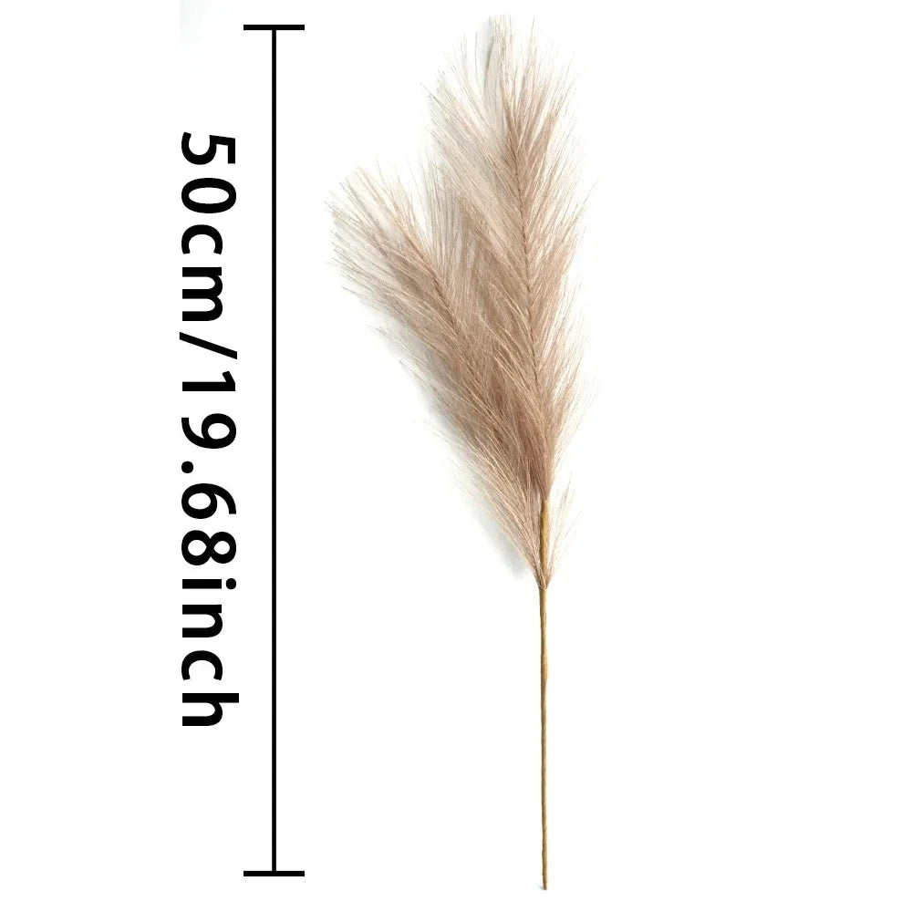 10pcs Artificial Pampas Grass Decor Flowers Fake Plant Reed forDIY Floral Table Arrange Flower Wedding Home Christmas Decoration