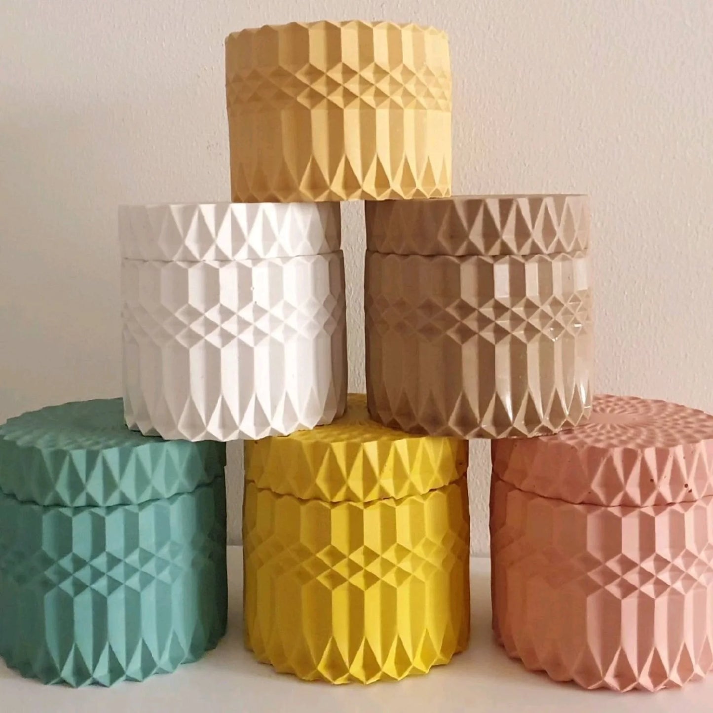 1set Silicone Mold Resin Storage Jar Jewelry Box with Lid, Round Container Jar Casting for Candle Holder DIY Resin Craft
