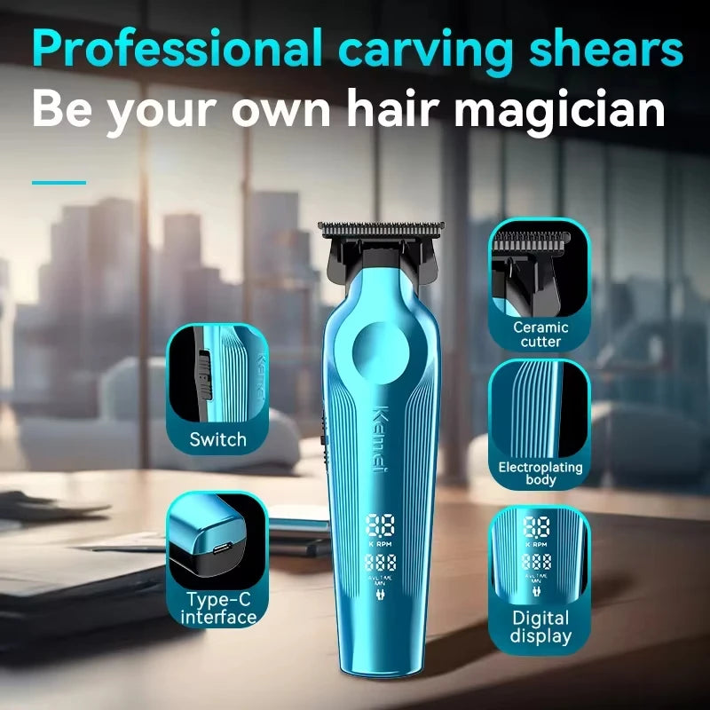 Kemei KM-1858 9000RPM 10W Hair Clipper,KM-264 Rechargeable Electric Trimmer,Original KM-T95 Shaver For Men Barber Clippers Kit