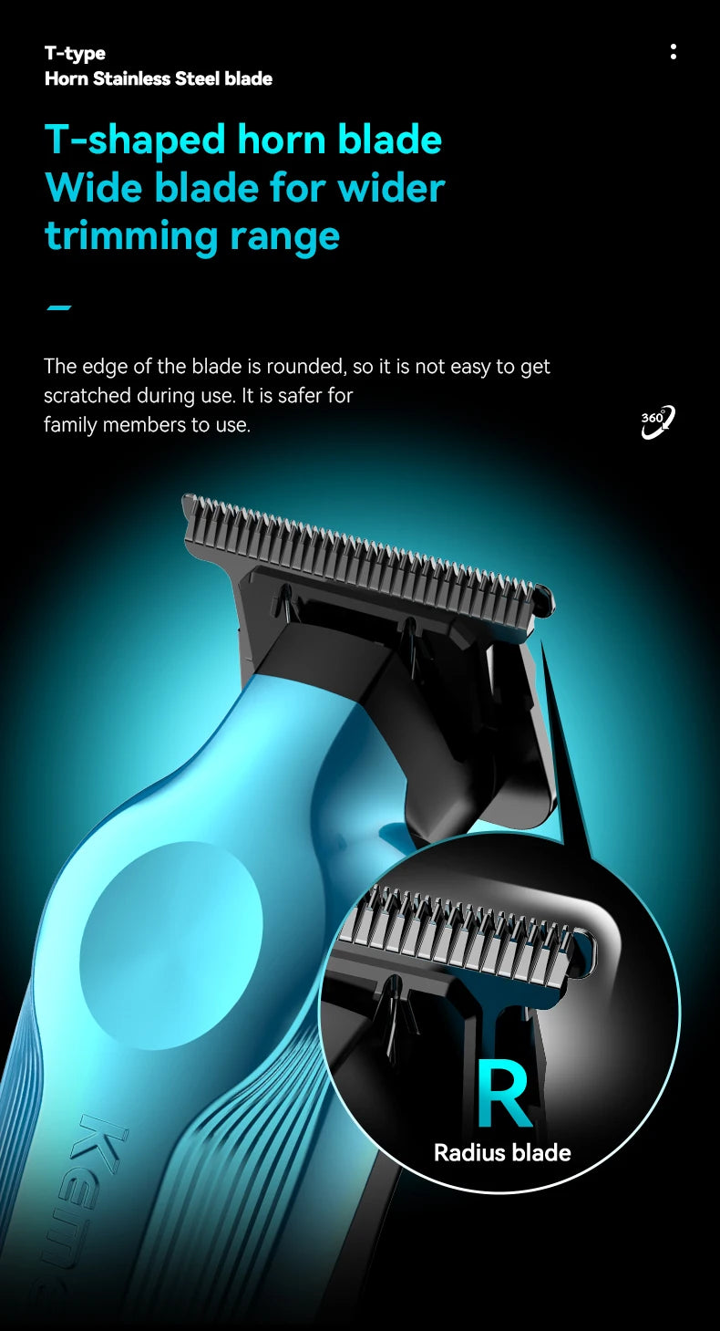 Kemei KM-1858 9000RPM 10W Hair Clipper,KM-264 Rechargeable Electric Trimmer,Original KM-T95 Shaver For Men Barber Clippers Kit