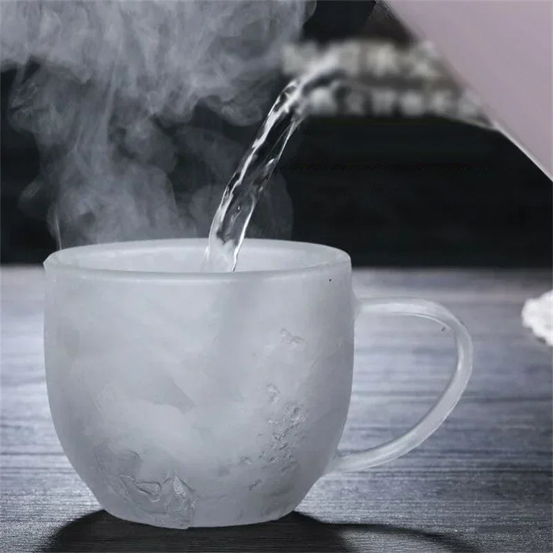 150/250/350ML Glass Cup with Handle Heat Resistant High Borosilicate Double Wall Glass Coffee Milk Beer Cups Kitchen Tools Gift