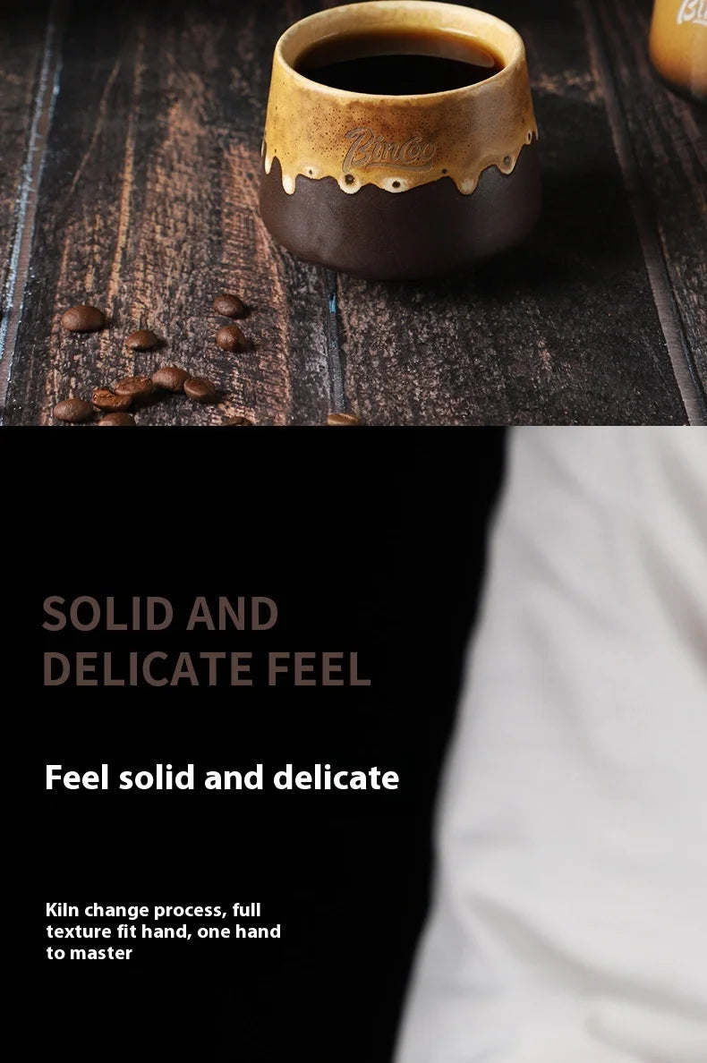 200ML Light Luxury Retro Mugs Ceramic Coffee Cups Handmade Latte & Matcha Kung Fu Tea Cup Retro Japanese Style Ceramic Tea Cup
