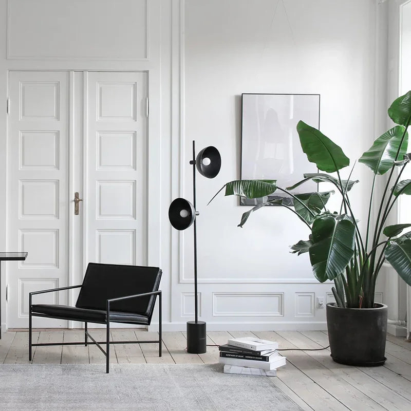 Postmodern designer model room, living room, study, sofa, vertical floor lamp, Nordic bedroom headboard decorative lamp
